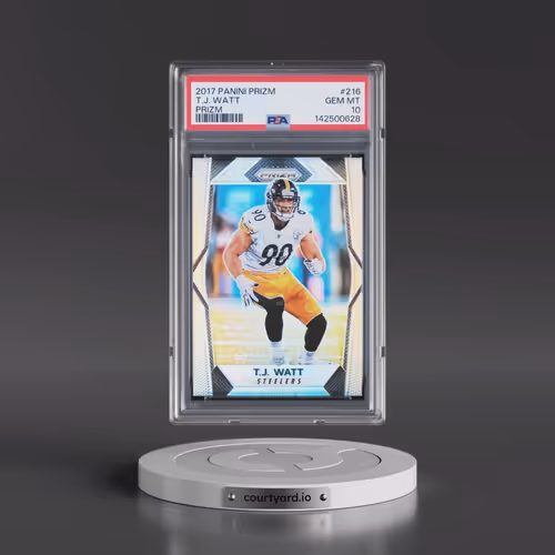 2017 Panini Prizm #216 T.J. Watt - Prizm (PSA 10 GEM MINT)