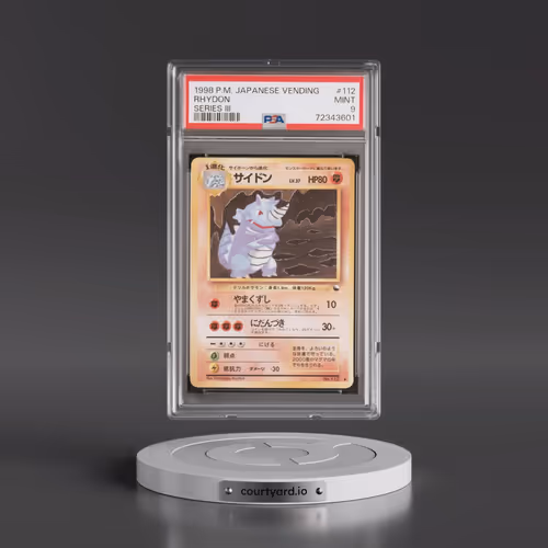 1998 Pokémon Vending #112 Rhydon - Series III (PSA 9 MINT)