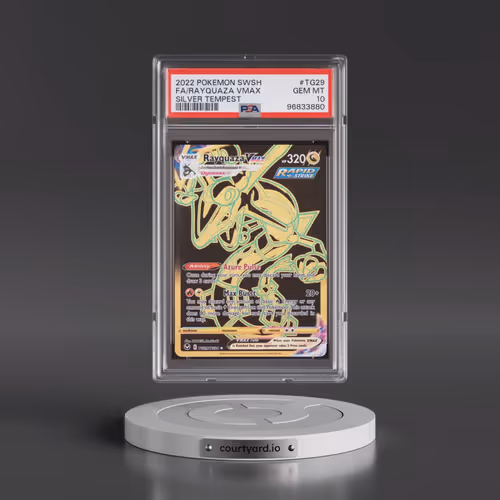 2022 Pokémon Sword & Shield Silver Tempest #TG29 Rayquaza Vmax - Full Art (PSA 10 GEM MINT)