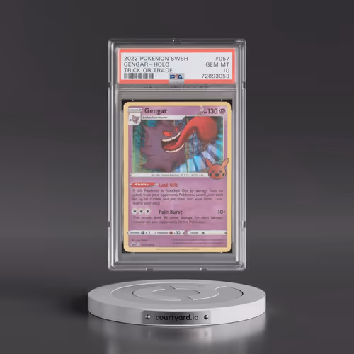 2021 Pokemon Sword & Shield Chilling Reign Gengar-Holo Trick or Trade 2022 057