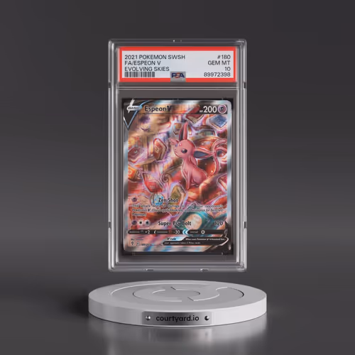 2021 Pokémon Sword & Shield Evolving Skies #180 Espeon V - Holo Full Art (PSA 10 GEM MINT)