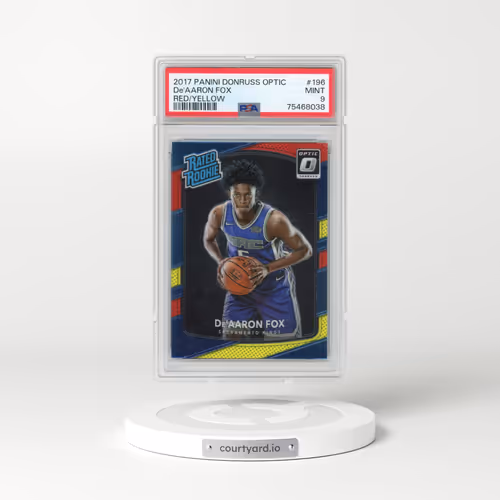 2017 Panini Donruss Optic #196 DE'Aaron Fox - Red/Yellow (PSA 9 MINT)