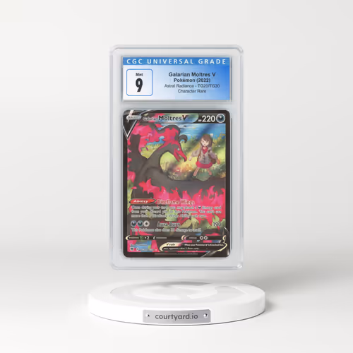 2022 Astral Radiance #TG20 Galarian Moltres V (CGC 9 MINT)