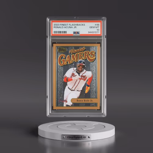 2023 Topps Finest Flashbacks #48 Ronald Acuna Jr. (PSA 10 GEM MINT)