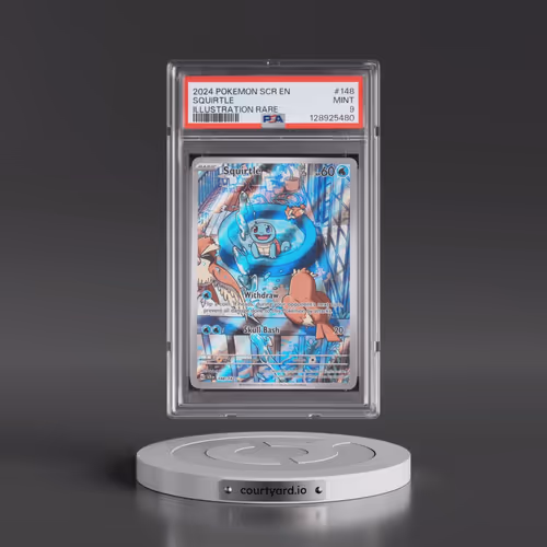 2024 Pokémon Scr EN-Stellar Crown #148 Squirtle - Illustration Rare (PSA 9 MINT)