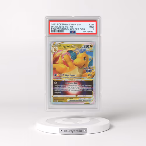 2022 Pokémon Swsh Black Star Promo #236 Dragonite Vstar - Pokemon Go Premier Deck Holder Collection