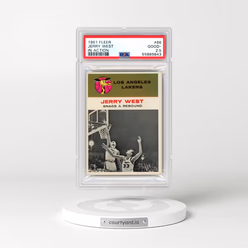 1961 Fleer #66 Jerry West - In Action (PSA 2.5 GOOD+)