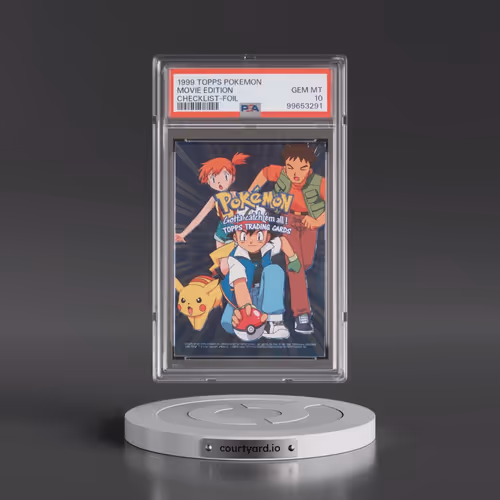 1999 Topps Pokémon the Movie Edt Movie Edition - Checklist-Foil (PSA 10 GEM MINT)