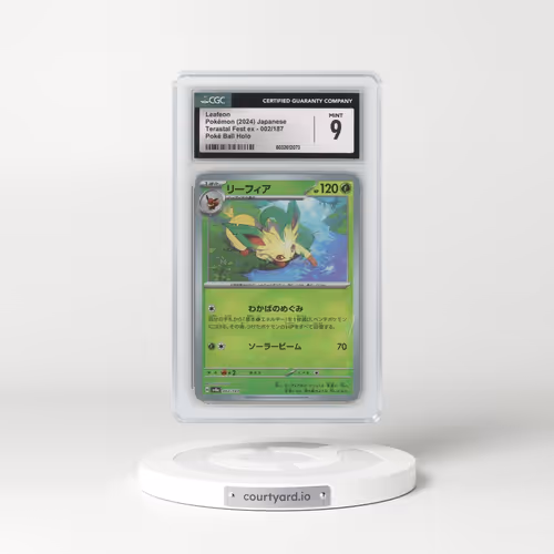 2024 Pokémon Sv8a-Terastal Fest EX #002 Leafeon - Reverse Holo (CGC 9 MINT)