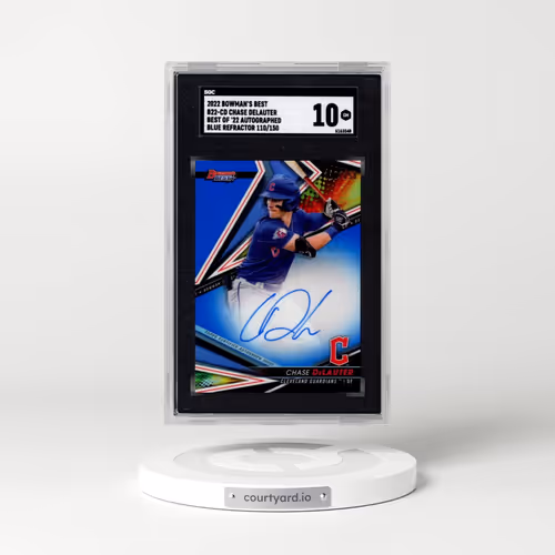 2022 Bowman's Best #B22-CD Chase Delauter - Best of '22, Auto. Blue Ref. (SGC 10 GEM MINT)