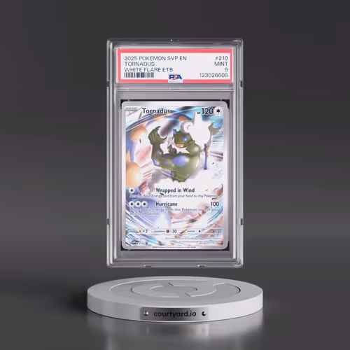 2025 Pokémon Svp EN-SV Black Star Promo #210 Tornadus - White Flare Elite Trainer Box (PSA 9 MINT)