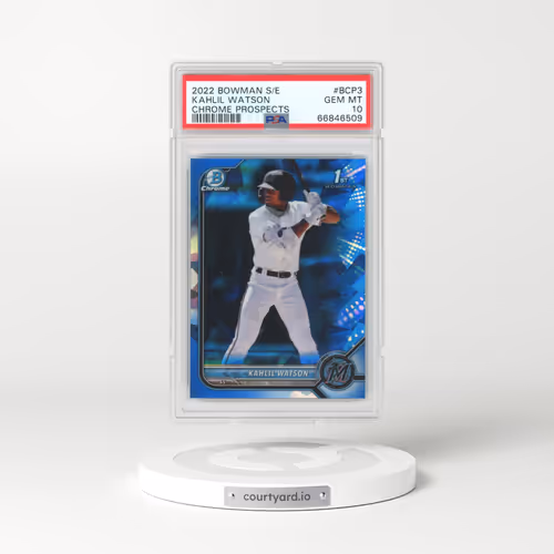 2022 Bowman Sapphire Edition Chrome Prospects #BCP3 Kahlil Watson (PSA 10 GEM MINT)