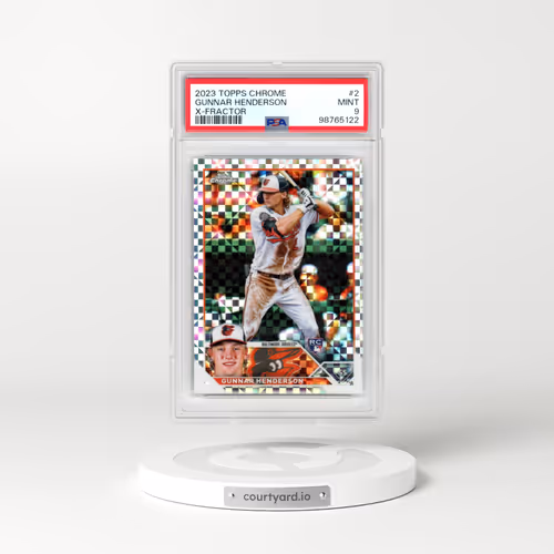 2023 Topps Chrome #2 Gunnar Henderson - X-Fractor (PSA 9 MINT)