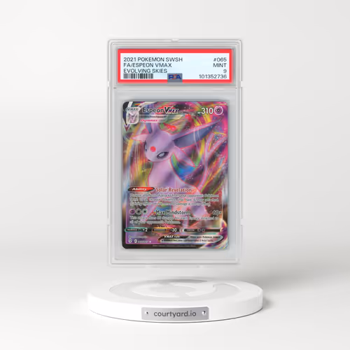 2021 Pokémon Sword & Shield Evolving Skies #065 Espeon Vmax - Full Art (PSA 9 MINT)
