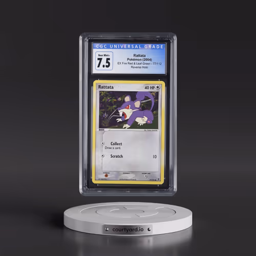 2004 EX Fire Red & Leaf Green #77/112 Rattata - Reverse Holo (CGC 7.5 NM+)