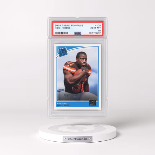 2018 Panini Donruss #308 Nick Chubb (PSA 10 GEM MINT)