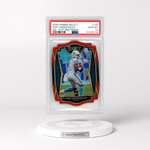 2020 Panini Select #145 Tua Tagovailoa - Die-Cut Red Prizm (PSA 10 GEM MINT)