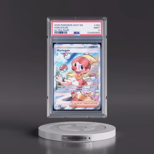 2025 Pokémon Wht EN-White Flare #163 Harlequin - Ultra Rare (PSA 9 MINT)