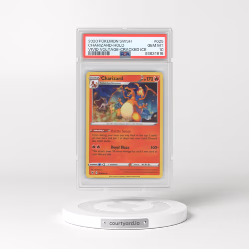 2020 Pokémon Sword & Shield Vivid Voltage #025 Charizard - Holo Cracked Ice (PSA 10 GEM MINT)