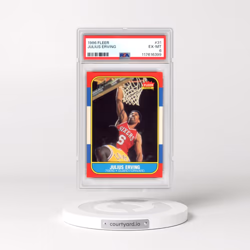 1986 Fleer #31 Julius Erving (PSA 6 EX-MT)