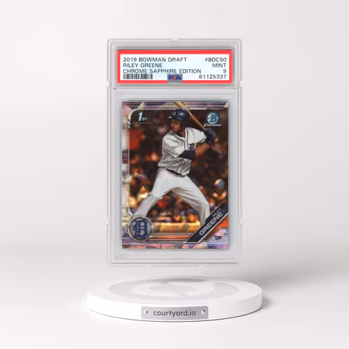 2019 Bowman Draft Chrome Sapphire Edition #BDC50 Riley Greene (PSA 9 MINT)