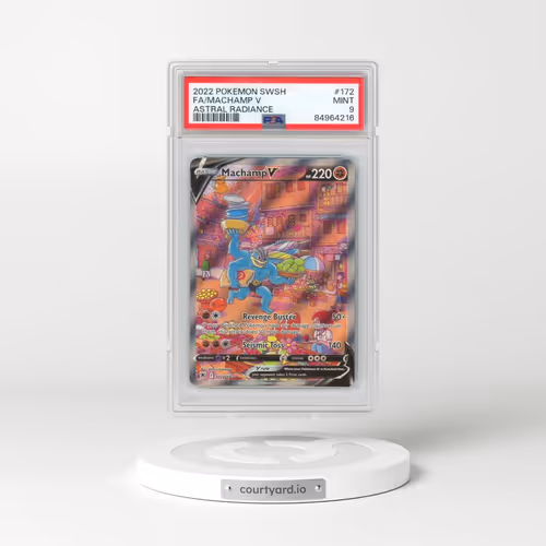 2022 Pokémon Sword & Shield Astral Radiance #172 Machamp V - Holo Full Art (PSA 9 MINT)