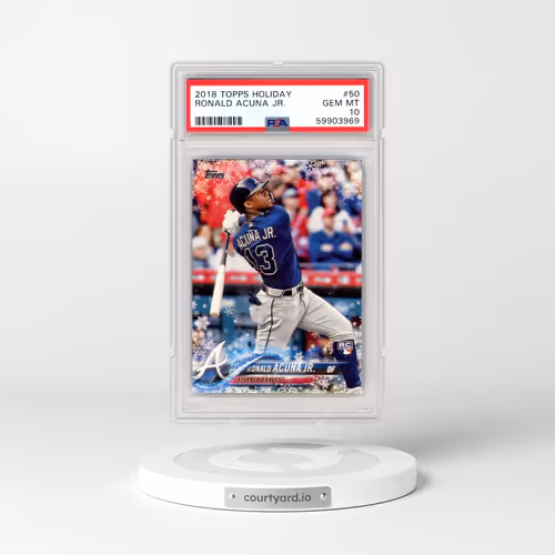 2018 Topps Holiday #50 Ronald Acuna Jr. (PSA 10 GEM MINT)