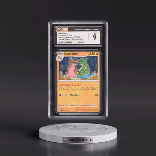 2024 Surging Sparks - SSP EN #107/191 Gastrodon - 3-Pack Blister Cosmos Holo (CGC 9 MINT)
