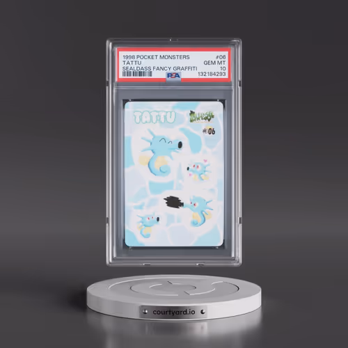 1998 Pocket Monsters Sealdass Fancy Graffiti #06 Tattu (PSA 10 GEM MINT)