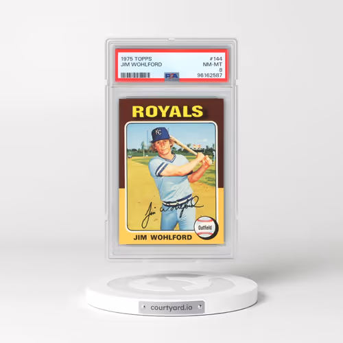 1975 Topps #144 Jim Wohlford (PSA 8 NM-MT)