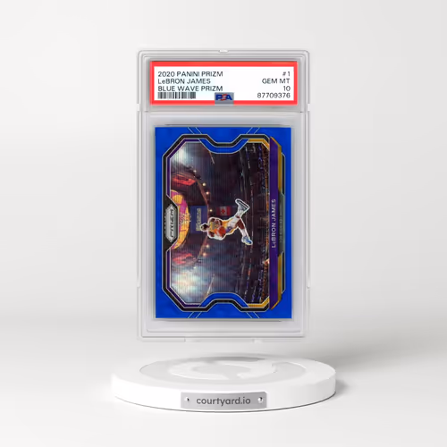 2020 Panini Prizm #1 LeBron James - Blue Wave Prizm (PSA 10 GEM MINT)