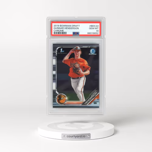 2019 Bowman Draft #BDC22 Gunnar Henderson - Chrome (PSA 10 GEM MINT)