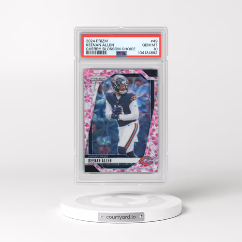 2024 Panini Prizm #49 Keenan Allen - Cherry Blossom Choice (PSA 10 GEM MINT)