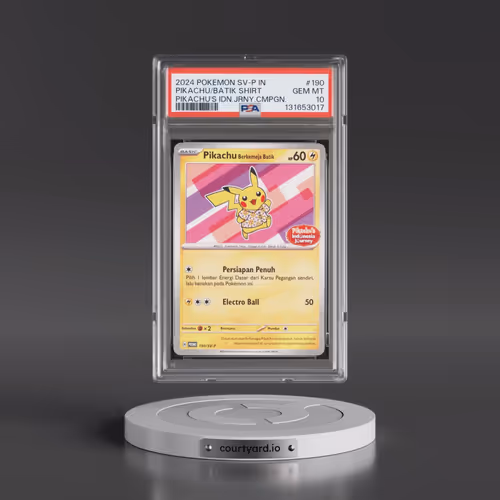2024 Pokémon SV-P Promo #190 Pikachu in Batik Shirt - Pikachu's Indonesia Journey Campaign (PSA 10 G