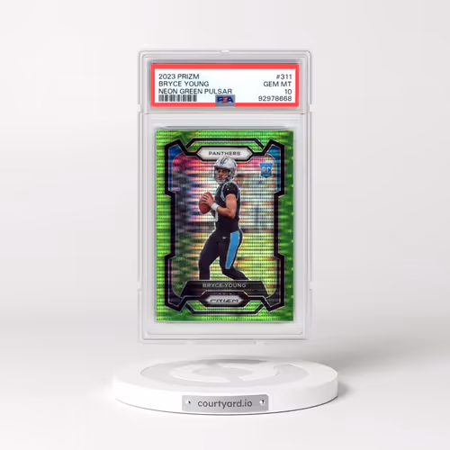 2023 Panini Prizm #311 Bryce Young - Neon Green Pulsar (PSA 10 GEM MINT)