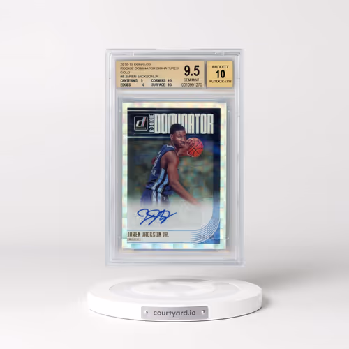 2018 Panini Donruss Rookie Dominator Signatures #JJJ Jaren Jackson Jr. - Gold (BGS 9.5 GEM MINT)