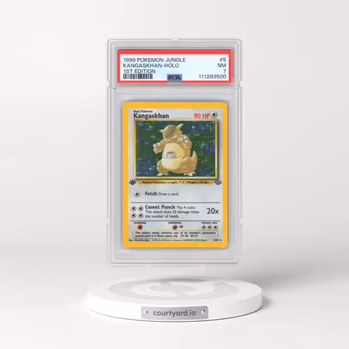 1999 Pokémon Jungle #5 Kangaskhan - 1st Edition Holo (PSA 7 NM)