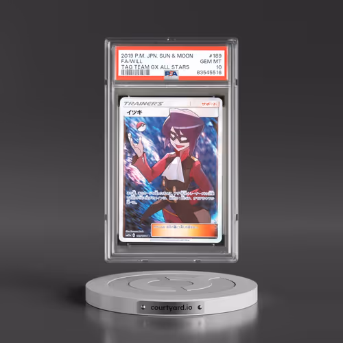 2019 Pokémon Sun & Moon Tag Team GX All Stars #189 Will - Full Art (PSA 10 GEM MINT)