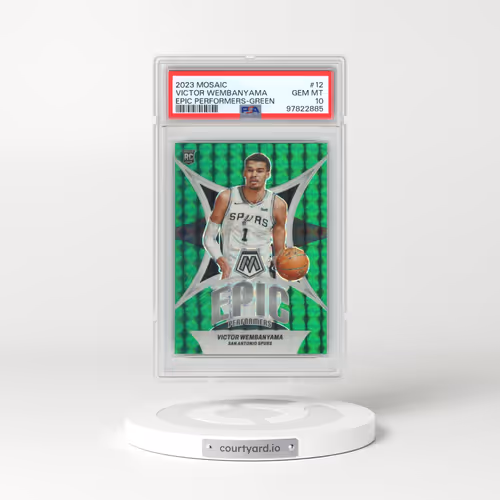 2023 Panini Mosaic Epic Performers #12 Victor Wembanyama - Green (PSA 10 GEM MINT)