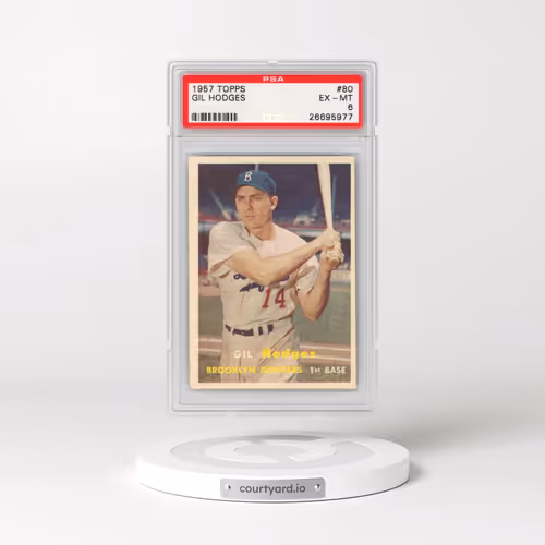 1957 Topps #80 Gil Hodges (PSA 6 EX-MT)