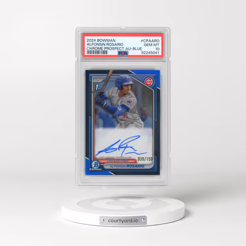 2024 Bowman Chrome Prospect Autographs #CPAARO Alfonsin Rosario - Blue Refractor (PSA 10 GEM MINT)