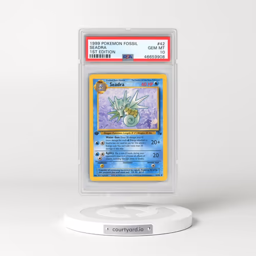 1999 Pokémon Fossil #42 Seadra - 1st Edition (PSA 10 GEM MINT)