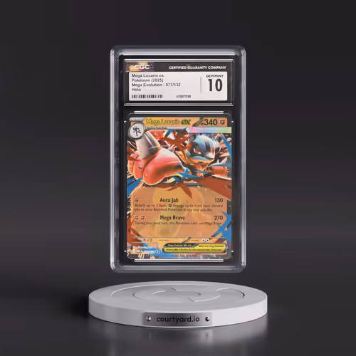 2025 Mega Evolution - MEG EN #077/132 Mega Lucario ex - Holo (CGC 10 GEM MINT)