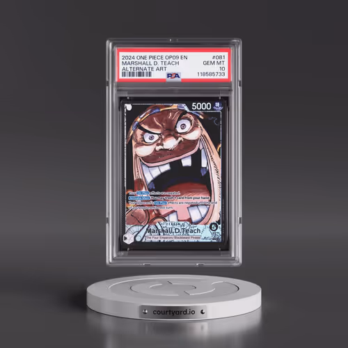 2024 One Piece OP09-Emperors in the New World #081 Marshall D. Teach - Alternate Art (PSA 10 GEM MIN