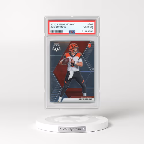 2020 Panini Mosaic #201 Joe Burrow (PSA 10 GEM MINT)