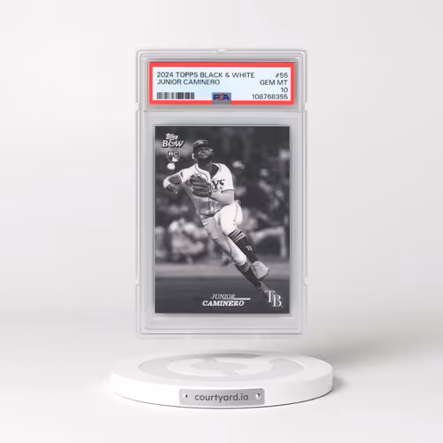 2024 Topps Black and White #55 Junior Caminero (PSA 10 GEM MINT)