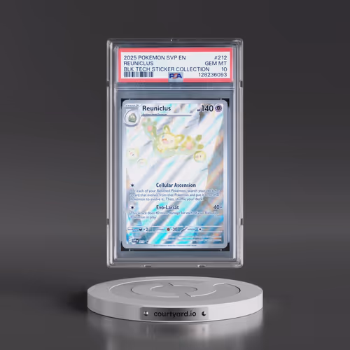 2025 Pokémon Svp EN-SV Black Star Promo #212 Reuniclus - Black Bolt Tech Sticker Collection (PSA 10