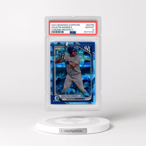 2024 Bowman Sapphire Edition Chrome Prospects #BCP85 Agustin Ramirez (PSA 10 GEM MINT)