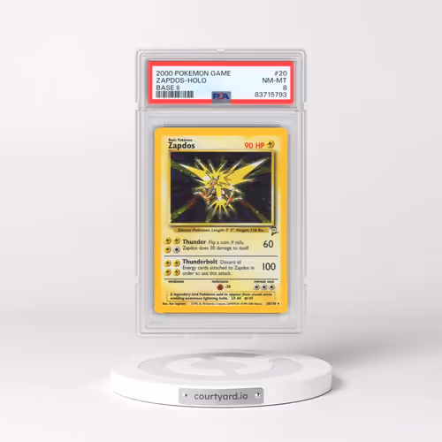 2000 Pokémon Game Base II #20 Zapdos - Holo (PSA 8 NM-MT)