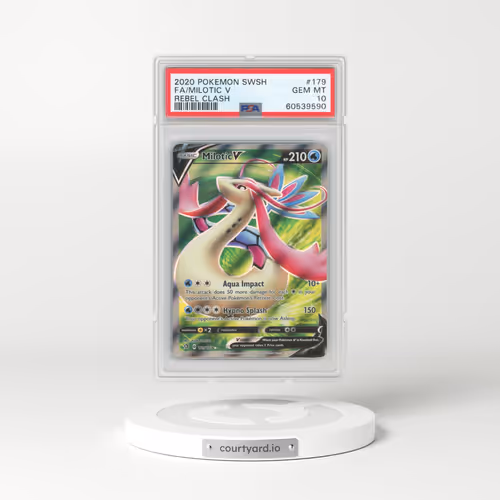 2020 Pokémon Sword & Shield Rebel Clash #179 Milotic V - Holo Full Art (PSA 10 GEM MINT)